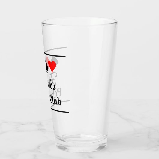 Gepersonaliseerd bier voor pokerspellen glas (Links)