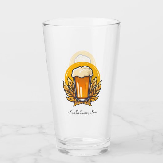 Gepersonaliseerd bierglas met naam glas (Voorkant)