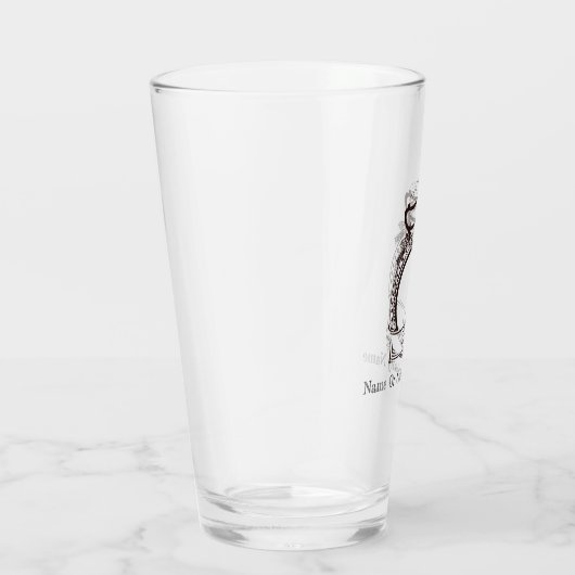 Gepersonaliseerd bierglas met naam glas (Rechts)