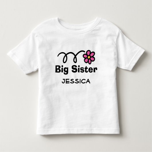 Gepersonaliseerd Big Sister T-shirt voor oudere br (Voorkant)
