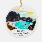 Gepersonaliseerd Big Sur Ornament, Californië Keramisch Ornament (Voorkant)