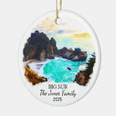 Gepersonaliseerd Big Sur Ornament, Californië Keramisch Ornament (Links)