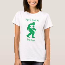 Gepersonaliseerd Bigfoot St. Patrick's Day T-shirt