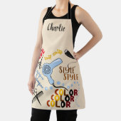 Gepersonaliseerd bij de haarsalon schort (Insitu)