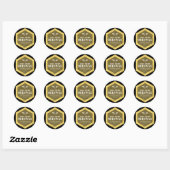 Gepersonaliseerd bijenwaslabel met imkernaam ronde sticker (Vel)