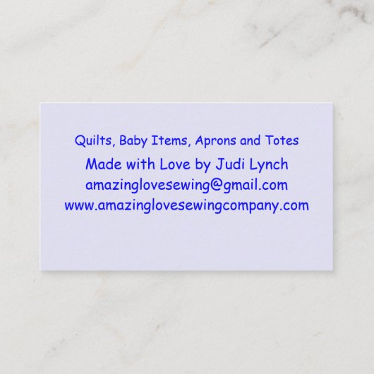 Gepersonaliseerd bindmachine voor blauwvintonijn e visitekaartje (Achterkant)