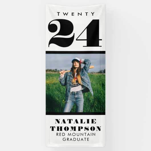 Gepersonaliseerd Binnen Openlucht Graduatie Partij Spandoek (Verticaal)