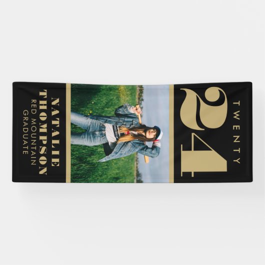 Gepersonaliseerd Binnen Openlucht Graduatie Partij Spandoek (Horizontaal)