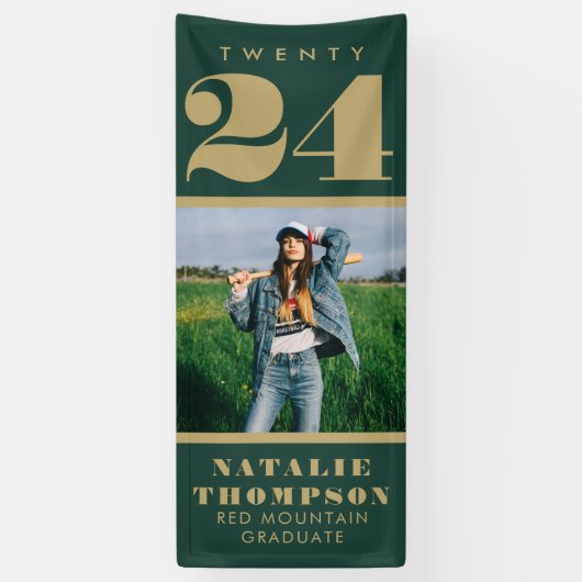 Gepersonaliseerd Binnen Openlucht Graduatie Partij Spandoek (Verticaal)