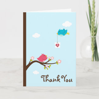 Gepersonaliseerd*Birdie Love Thank You Card Bedankkaart