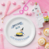 Gepersonaliseerd Birthday Boy Baby Papieren Bordje (Feest)