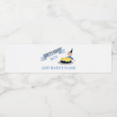 Gepersonaliseerd Birthday Boy Baby Waterfles Etiket (Enkel label)