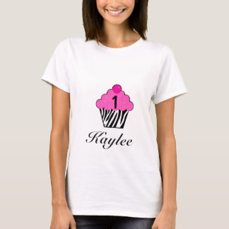 Gepersonaliseerd Birthday Cupcake T-shirt