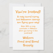 Gepersonaliseerd Black Bat Candy Corn Halloween Kaart (Achterkant)