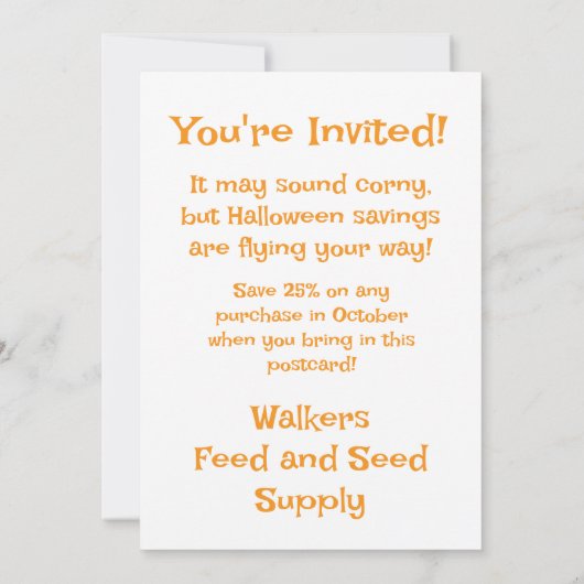 Gepersonaliseerd Black Bat Candy Corn Halloween Kaart (Achterkant)