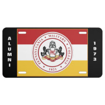 * GEPERSONALISEERD BLACK License Bord met PMC-vlag