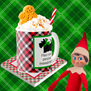 Gepersonaliseerd Black Scottie Hondenkerst Koffiemok