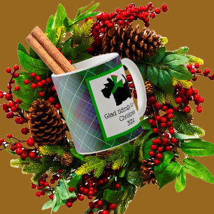 Gepersonaliseerd Black Scottie Hondenkerst Koffiemok