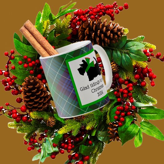 Gepersonaliseerd Black Scottie Hondenkerst Koffiemok