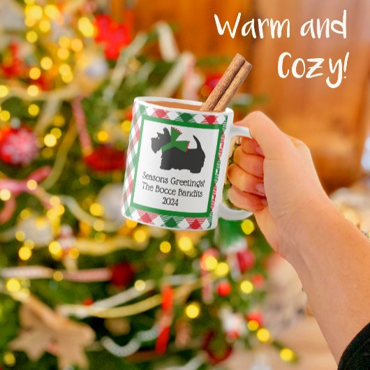 Gepersonaliseerd Black Scottie Hondenkerst Koffiemok