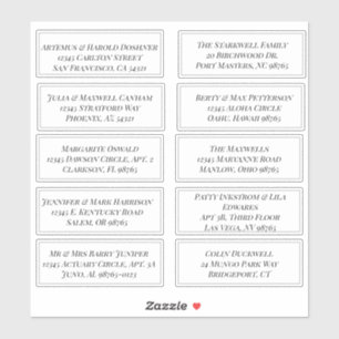 Gepersonaliseerd blad van 10 Adresetiketten Sticker