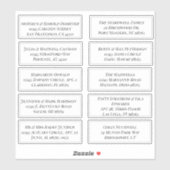 Gepersonaliseerd blad van 10 Adresetiketten Sticker (Vel)