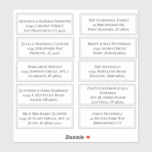 Gepersonaliseerd blad van 10 Adresetiketten Sticker