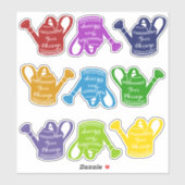 Gepersonaliseerd blad van Tuinieren Watering Cans Sticker (Vel)