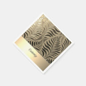 Gepersonaliseerd bladgoud motief 2 servet (Hoek)