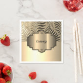 Gepersonaliseerd bladgoud motief 3 servet (Insitu)