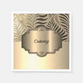 Gepersonaliseerd bladgoud motief 3 servet