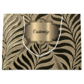 Gepersonaliseerd bladgoud motief groot cadeauzakje (Voorkant)