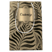 Gepersonaliseerd bladgoud motief medium cadeauzakje (Voorkant)