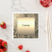 Gepersonaliseerd bladgoud motief servet (Insitu)