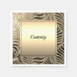 Gepersonaliseerd bladgoud motief servet