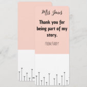 Gepersonaliseerd Bladwijzer van de leerkracht Feestdagenkaart (Voorkant / Achterkant)