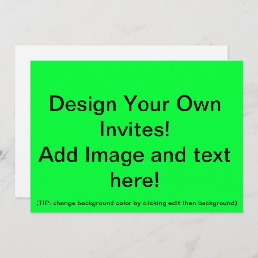 Gepersonaliseerd blank invullen kaart (Voorkant / Achterkant)