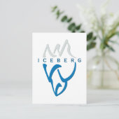 Gepersonaliseerd Blauw Abstract Iceberg Inspireren Briefkaart (Staand voorkant)