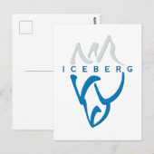 Gepersonaliseerd Blauw Abstract Iceberg Inspireren Briefkaart (Voorkant / Achterkant)