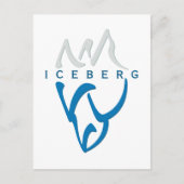 Gepersonaliseerd Blauw Abstract Iceberg Inspireren Briefkaart (Voorkant)