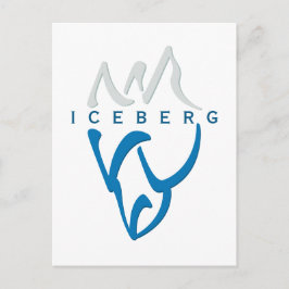 Gepersonaliseerd Blauw Abstract Iceberg Inspireren Briefkaart