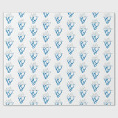 Gepersonaliseerd Blauw Abstract Iceberg Inspireren Cadeaupapier (Vlak)