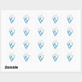Gepersonaliseerd Blauw Abstract Iceberg Inspireren Vierkante Sticker (Vel)