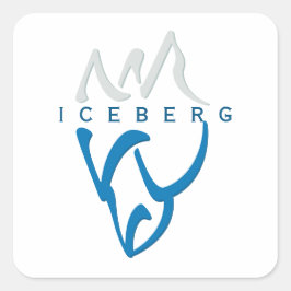 Gepersonaliseerd Blauw Abstract Iceberg Inspireren Vierkante Sticker
