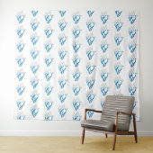 Gepersonaliseerd Blauw Abstract Iceberg Inspireren Wandkleed (In Situ (horizontaal))