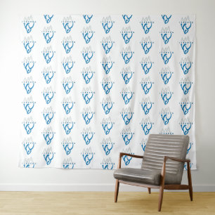 Gepersonaliseerd Blauw Abstract Iceberg Inspireren Wandkleed