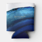 Gepersonaliseerd | Blauw Agate Blikjeskoeler (Voorkant)