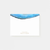 Gepersonaliseerd | Blauw Agate Post-it® Notes (Voorkant)