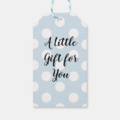 Gepersonaliseerd Blauw Baby shower Dank u Cadeau L Cadeaulabel (Achterkant)