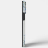 Gepersonaliseerd Blauw Bloem Monogram Case-Mate iPhone Case (Achterkant / Rechts)